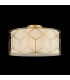 Semi Flush Cylindrical Ceiling Lamp Gold, 3 Light, E27 - 2