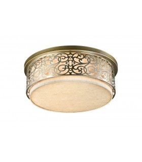 Semi Flush Cylindrical Ceiling Lamp Brass, 5 Light, E27 - 1