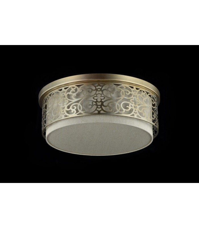 Semi Flush Cylindrical Ceiling Lamp Brass, 5 Light, E27 - 3