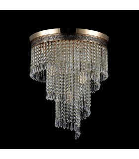Chandelier Gold & Crystal, 7 Light, E14 - 1