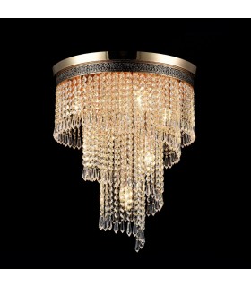 Chandelier Gold & Crystal, 7 Light, E14 - 2