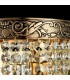 Flush Wall Lamp Gold Antique & Crystal, 1 Light, E27 - 8