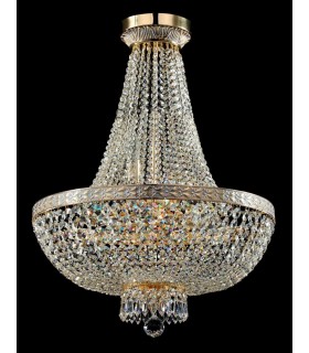 Grand Chandelier Gold & Crystal, 8 Light, E14 - 1