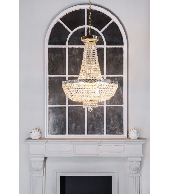 Grand Chandelier Gold & Crystal, 8 Light, E14 - 3
