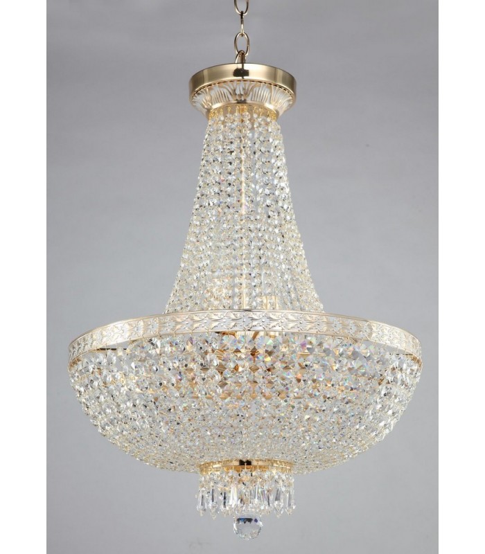 Grand Chandelier Gold & Crystal, 8 Light, E14 - 6