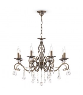 Chandelier Brass & Crystal, 8 Light, E14 - 2