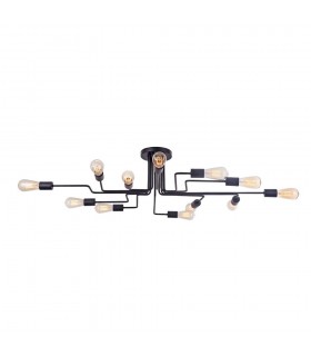 Ceiling Lamp Black, 12 Light, E27 - 1