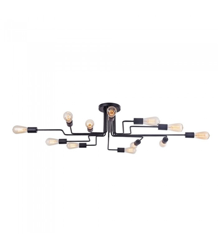 Ceiling Lamp Black, 12 Light, E27 - 1