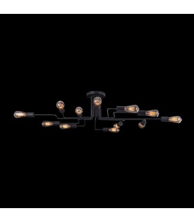 Ceiling Lamp Black, 12 Light, E27 - 2