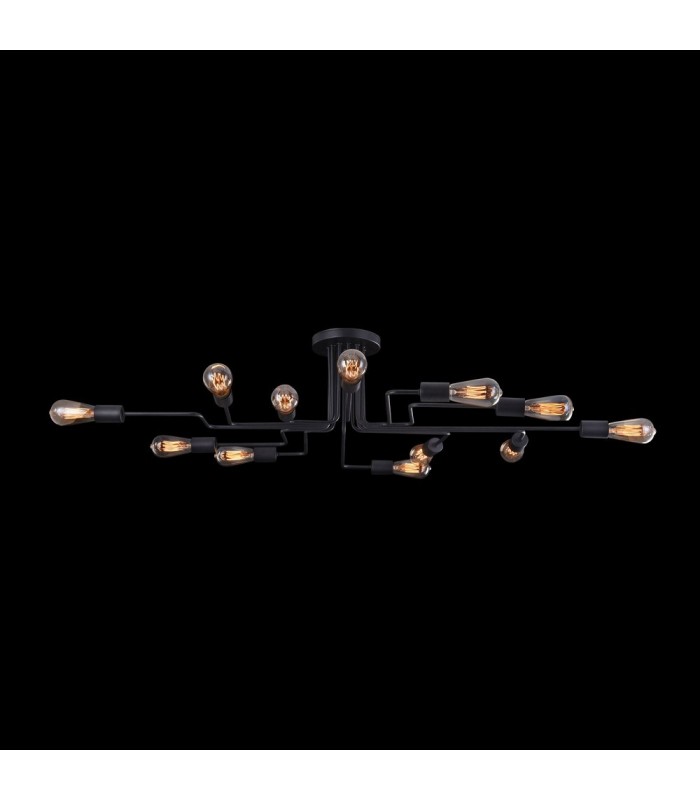 Ceiling Lamp Black, 12 Light, E27 - 2