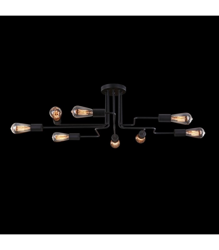 Ceiling Lamp Black, 8 Light, E27 - 3