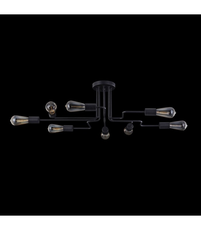 Ceiling Lamp Black, 8 Light, E27 - 4