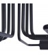 Ceiling Lamp Black, 8 Light, E27 - 8