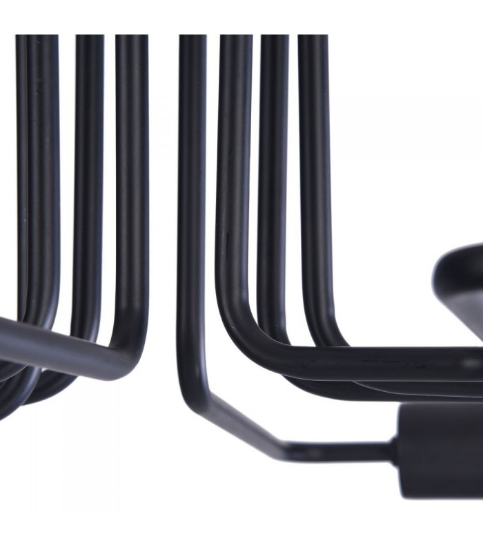 Ceiling Lamp Black, 8 Light, E27 - 8