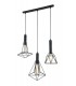 Cage Cluster Ceiling Pendant Lamp Black, 3 Light, E27 - 1