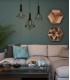 Cage Cluster Ceiling Pendant Lamp Black, 3 Light, E27 - 3