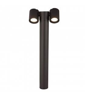 Outdoor Floor Bollard Lighting Black, 2 Light IP54, GU10 - 1