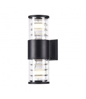 Wall Lamp Black, 2 Light IP54, E27 - 1