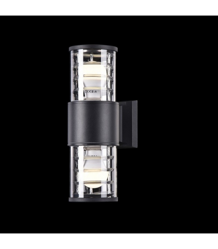 Wall Lamp Black, 2 Light IP54, E27 - 2