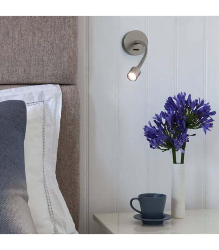 LED 1 Light Indoor Wall Reading Switched Light Polished Chrome - 2