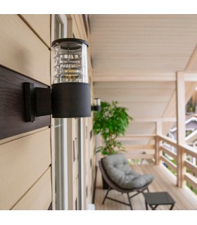 Wall Lamp Black, 1 Light IP54, E27 - 2