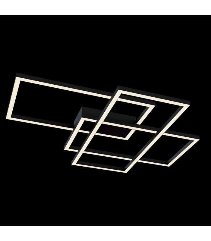 Integrated LED Square Ceiling Lamp Black - 2