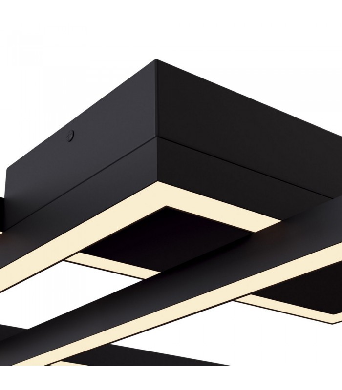 Integrated LED Square Ceiling Lamp Black - 4