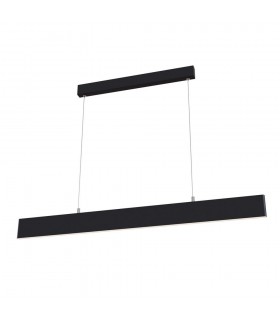Integrated LED Linear Ceiling Pendant Lamp Black - 1