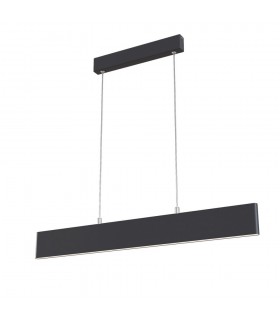 Integrated LED Linear Ceiling Pendant Lamp Black - 1