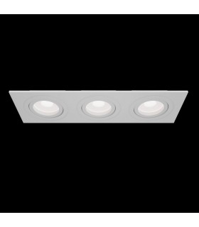 Recessed Triple Square Downlight White, 3 Light, GU10 - 2