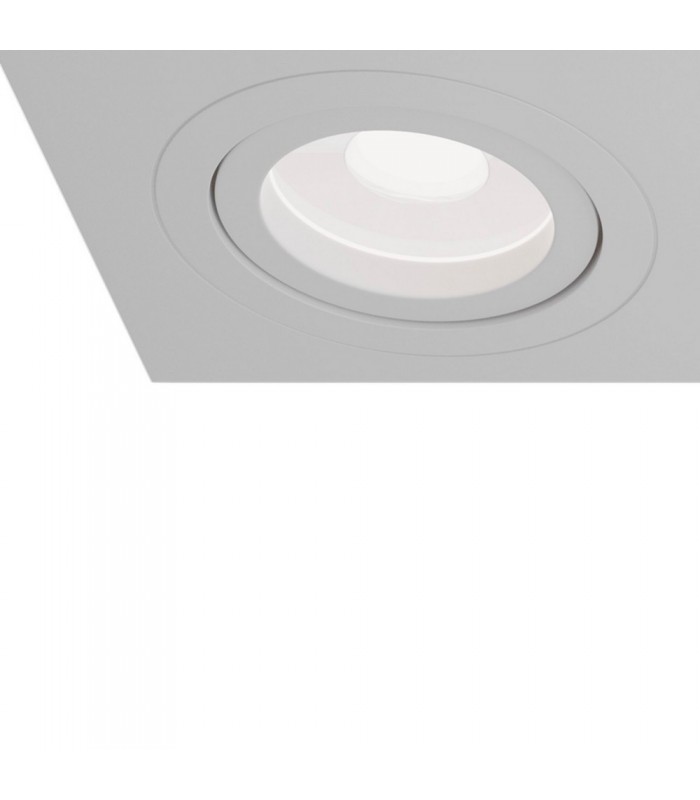 Recessed Triple Square Downlight White, 3 Light, GU10 - 6