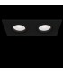 Recessed Twin Square Downlight Black, 2 Light, GU10 - 2