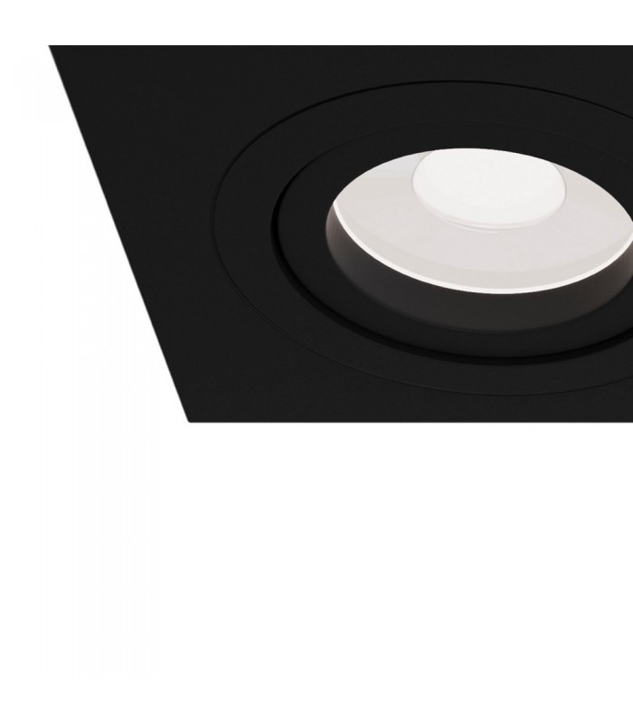 Recessed Twin Square Downlight Black, 2 Light, GU10 - 6