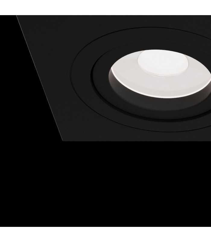 Recessed Twin Square Downlight Black, 2 Light, GU10 - 7