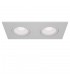 Recessed Twin Square Downlight White, 2 Light, GU10 - 1