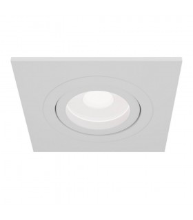 Recessed Square Downlight White, 1 Light, GU10 - 1