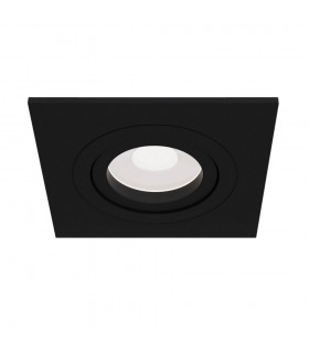 Recessed Square Downlight Black, 1 Light, GU10 - 1