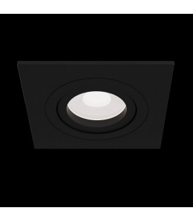 Recessed Square Downlight Black, 1 Light, GU10 - 2