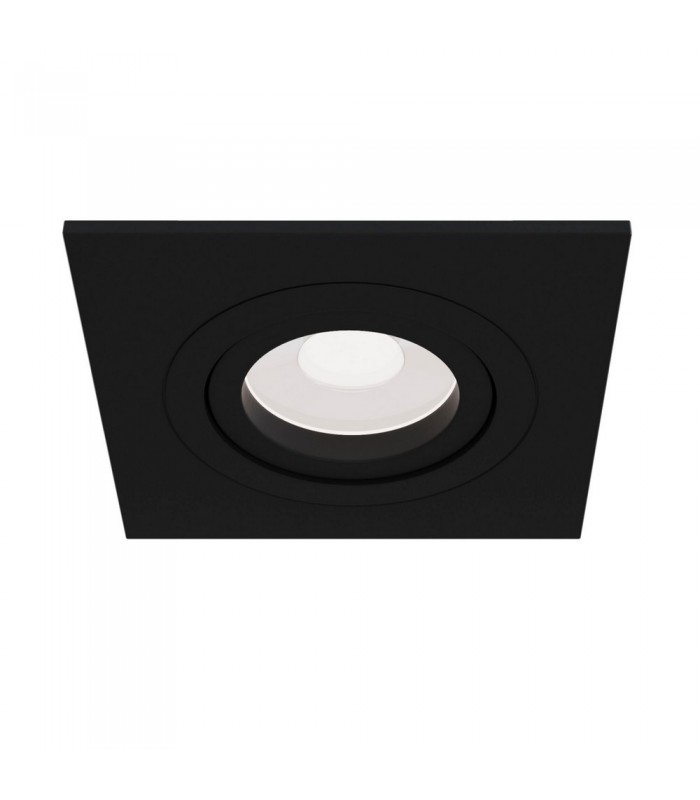 Recessed Square Downlight Black, 1 Light, GU10 - 4