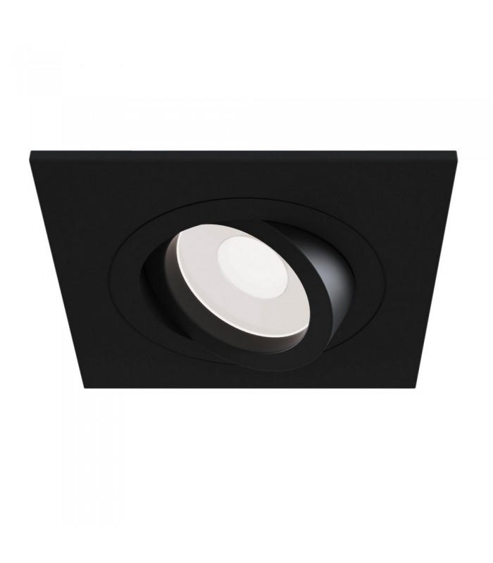 Recessed Square Downlight Black, 1 Light, GU10 - 5