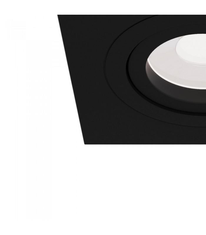 Recessed Square Downlight Black, 1 Light, GU10 - 6