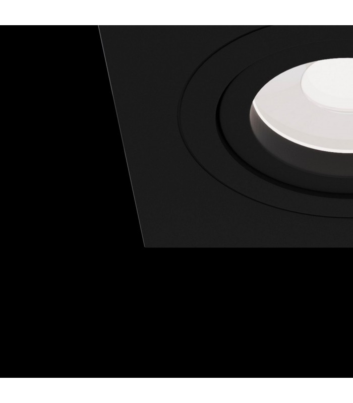 Recessed Square Downlight Black, 1 Light, GU10 - 7