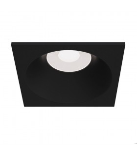 Recessed Square Downlight Black, 1 Light IP65, GU10 - 1
