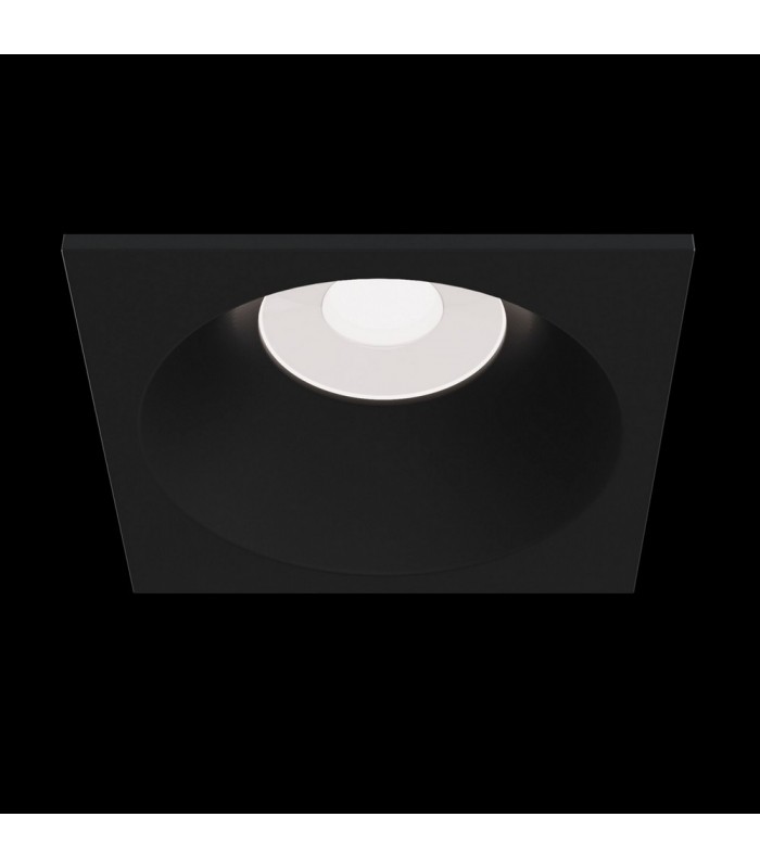 Recessed Square Downlight Black, 1 Light IP65, GU10 - 2