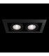 Recessed Twin Square Downlight Black, 2 Light, GU10 - 2