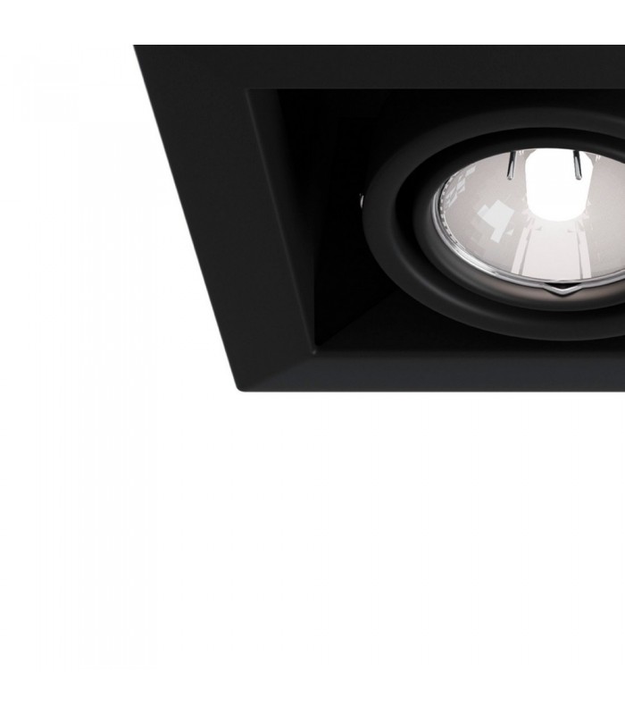 Recessed Twin Square Downlight Black, 2 Light, GU10 - 4