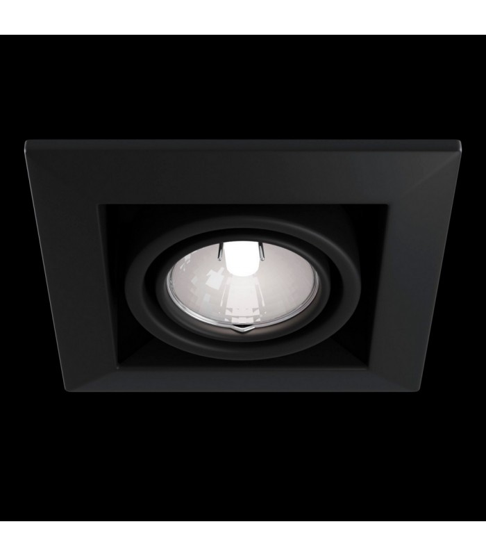 Recessed Square Downlight Black, 1 Light, GU10 - 3