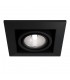 Recessed Square Downlight Black, 1 Light, GU10 - 4