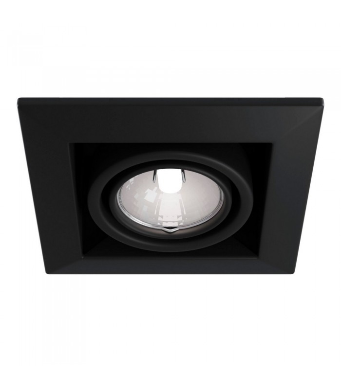 Recessed Square Downlight Black, 1 Light, GU10 - 4