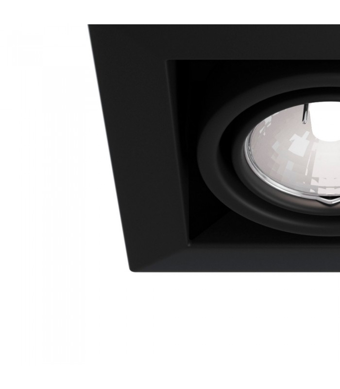 Recessed Square Downlight Black, 1 Light, GU10 - 5